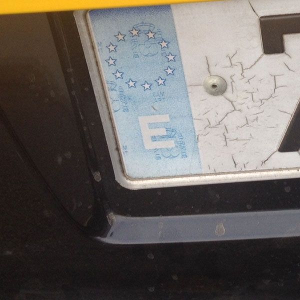 Pegatinas sticker vinilo matricula UE España coche moto camion remolque 