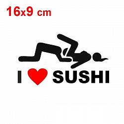 Pegatina sticker vinilo I Love Sushi 1